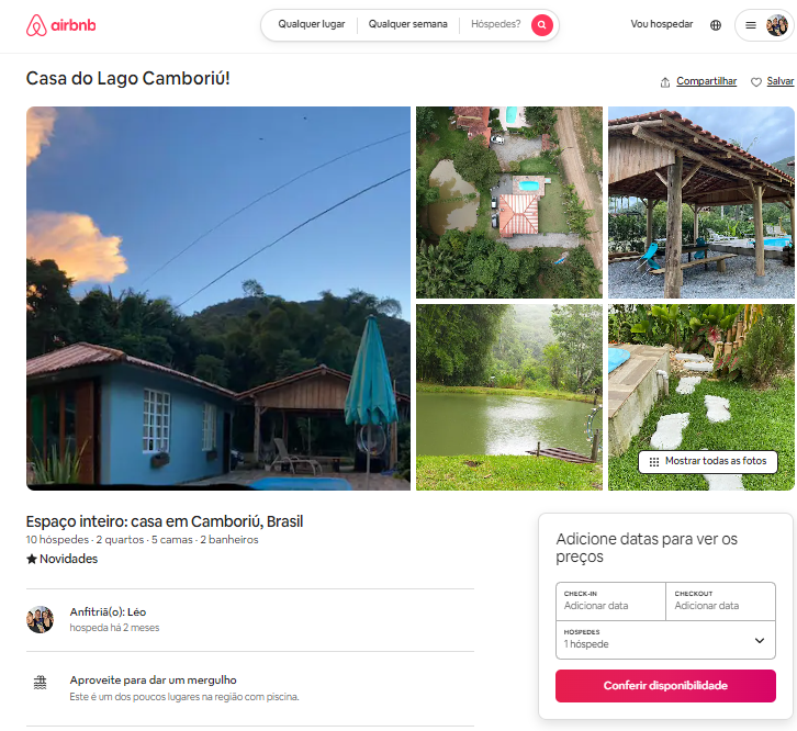 Estamos no Airbnb